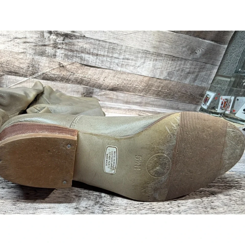 Vintage Made in Brazil Women‎ Leather Boots Size 5.5